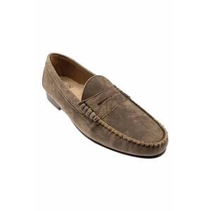 NEW T.B. PHELPS men's preston washed calfskin penny loafer in briar
